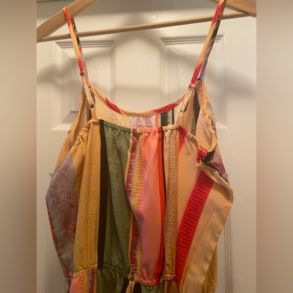 Thread Story Multi-Color Pants Jumpsuit w/ Spaghetti Straps, Pockets, & Ruffles - Picture 5 of 12